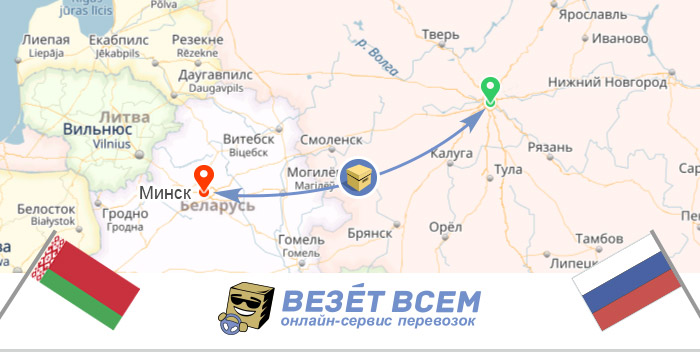 Вантажоперевезення з Москви в Білорусію